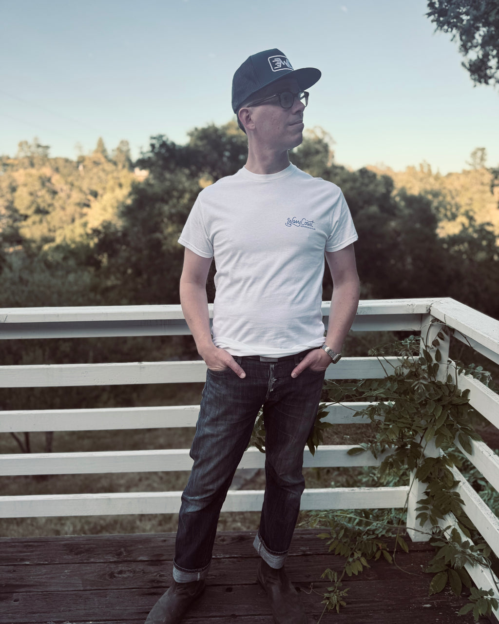 Script Tee Blue